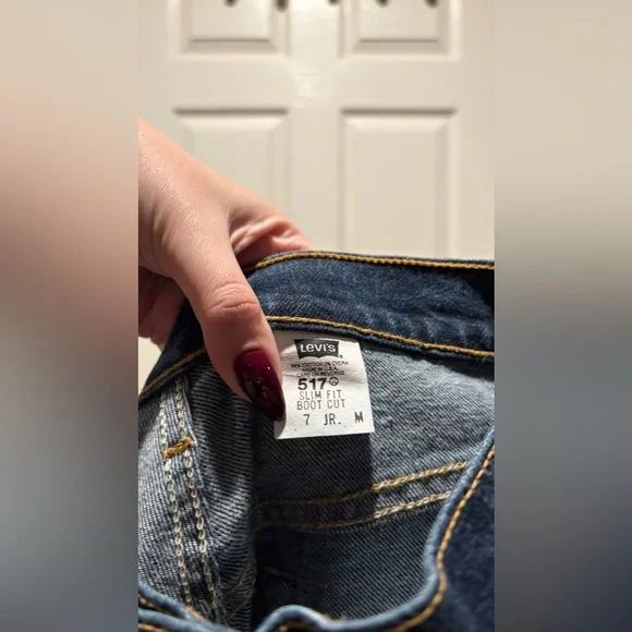 LEVI’S 517 Slim Fit Boot Cut 7 JR. M - Picture 5 of 6